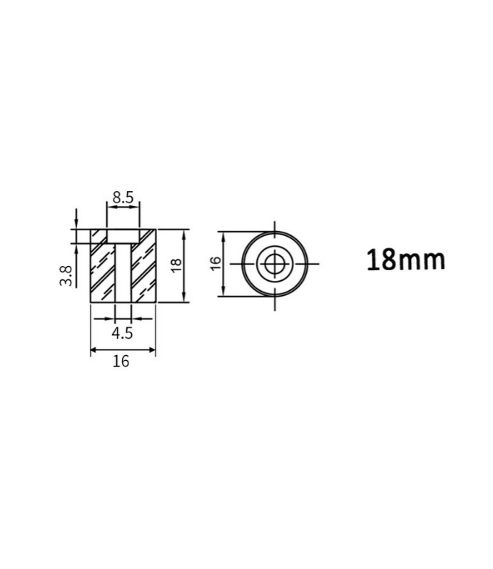 4 Adet 3D Yazıcı Tabla Kalibrasyon Silikonu - Ender 3 S1 Uyumlu - 18mm