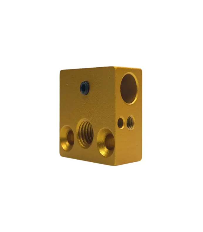 3D Yazıcı MK8/CR10 Uyumlu Isıtıcı Blok (Heating Block) - Sarı