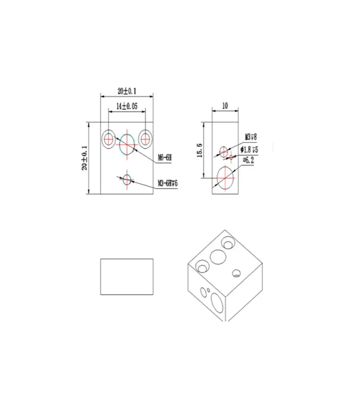 3D Yazıcı MK8/CR10 Uyumlu Isıtıcı Blok (Heating Block) - Sarı