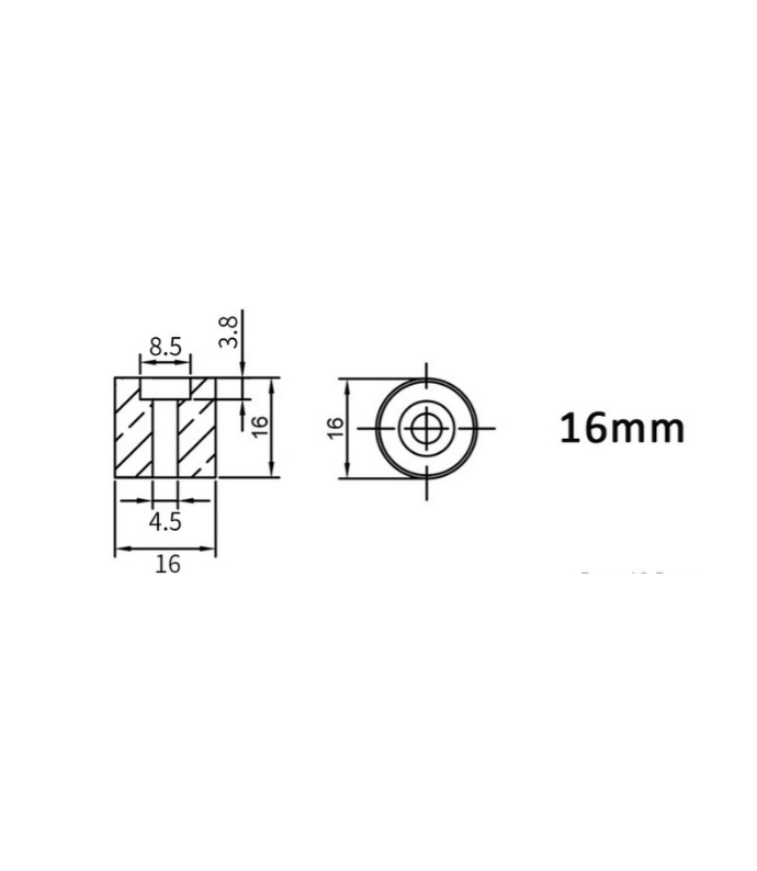 4 Adet 3D Yazıcı Tabla Kalibrasyon Silikonu - CR-6 Se Uyumlu - 16mm