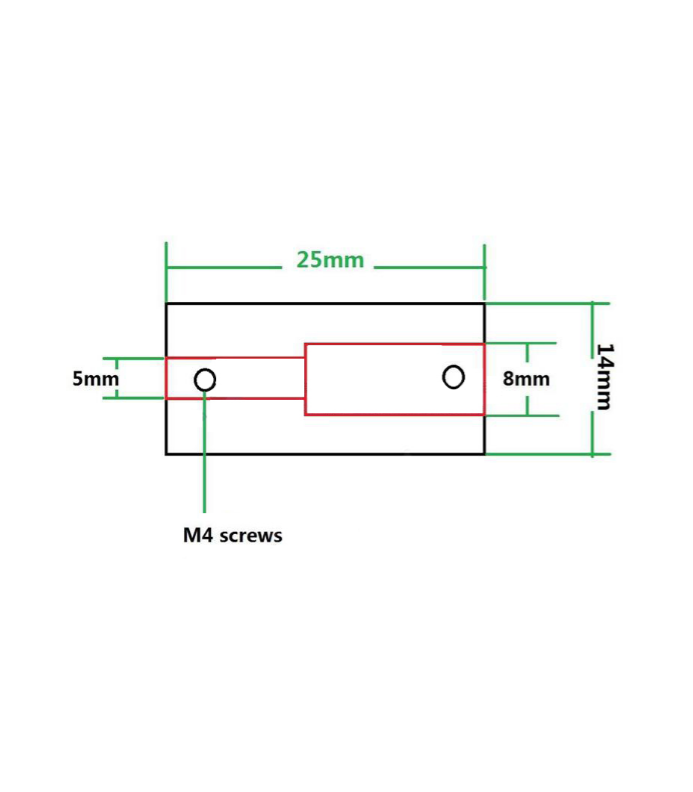 5x8x25mm Sabit Kaplin - 3D Yazıcı/CNC Uyumlu