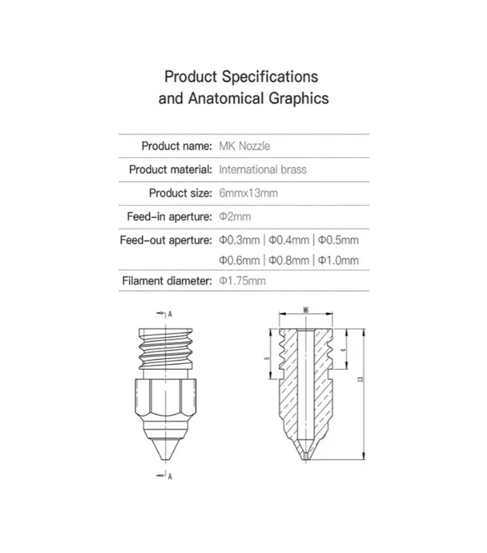 Orijinal Creality Pirinç Nozzle  Cr-6 Se/Max - Ender-3 S1 Uyumlu Nozzle