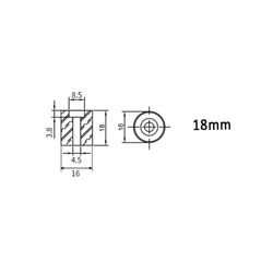 4 Adet 3D Yazıcı Tabla Kalibrasyon Silikonu - Ender 3 S1 Uyumlu - 18mm